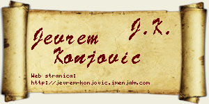 Jevrem Konjović vizit kartica